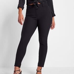 Express Supersoft Twill Skinny High Rise Pants Black Size 12 Short